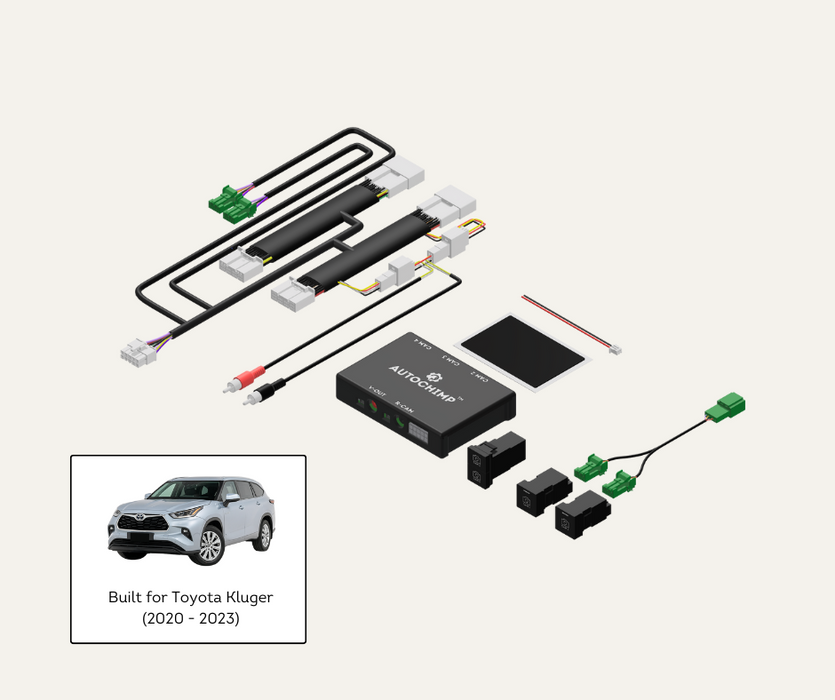 AutoChimp™ Dual Camera Kit for Toyota Kluger (2020–2023) | Plug &Play Camera Expansion for Factory Stereo | AC-DUAL-KLUGER-2020 |