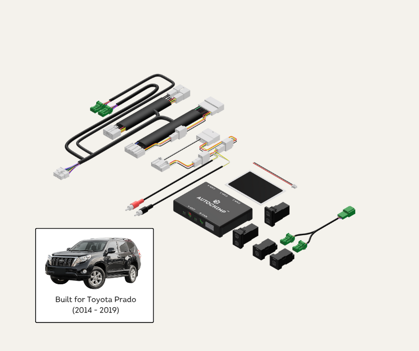 AutoChimp™ Dual Camera Kit for Toyota LandCruiser Prado (2014–2020) | Plug & Play Camera Expansion | AC-DUAL-PRADO-2014 | Main