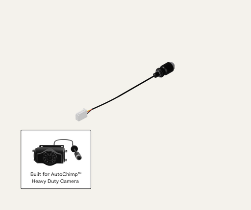 AutoChimp Heavy Duty camera adapter cable with 4‑pin aviation male to 4‑pin aviation female connector – rugged plug for Pro Series cameras – no background.