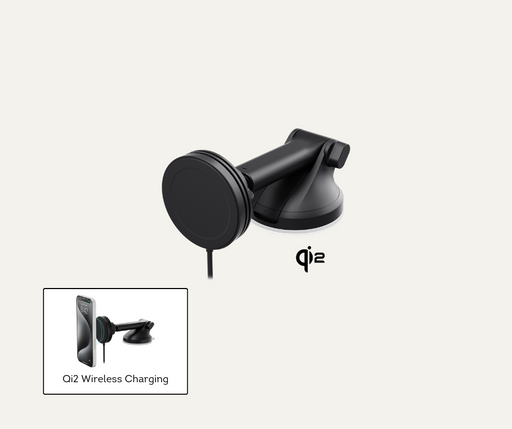 AutoChimp™ Velox Mini Qi2 Dash & Windshield Mount (Black) | iOttie Qi2 Wireless Charging | 15W MagSafe-Compatible Holder | Main