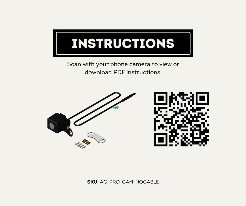 AutoChimp™ Pro HD Replacement Camera | Camera Only – No Power Cable | SKU: AC-PRO-CAM-NOCABLE | Instructions