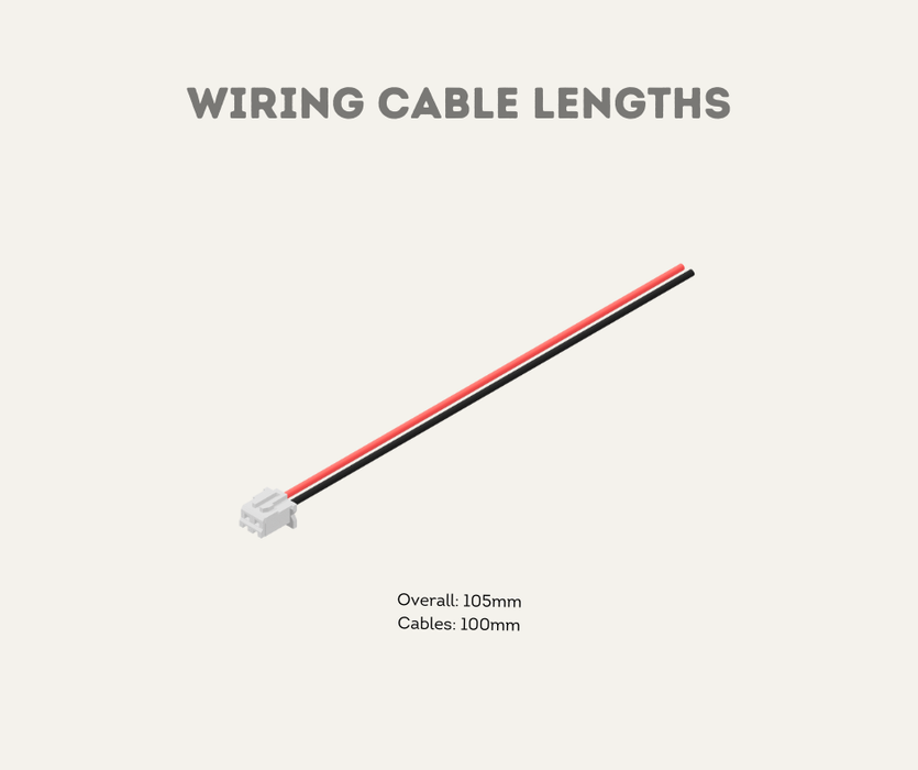AutoChimp™ 2-Pin JST Power Connector Cables | Easy Connect & Disconnect Cameras | AC-JST-2PIN-M | Cable Lengths