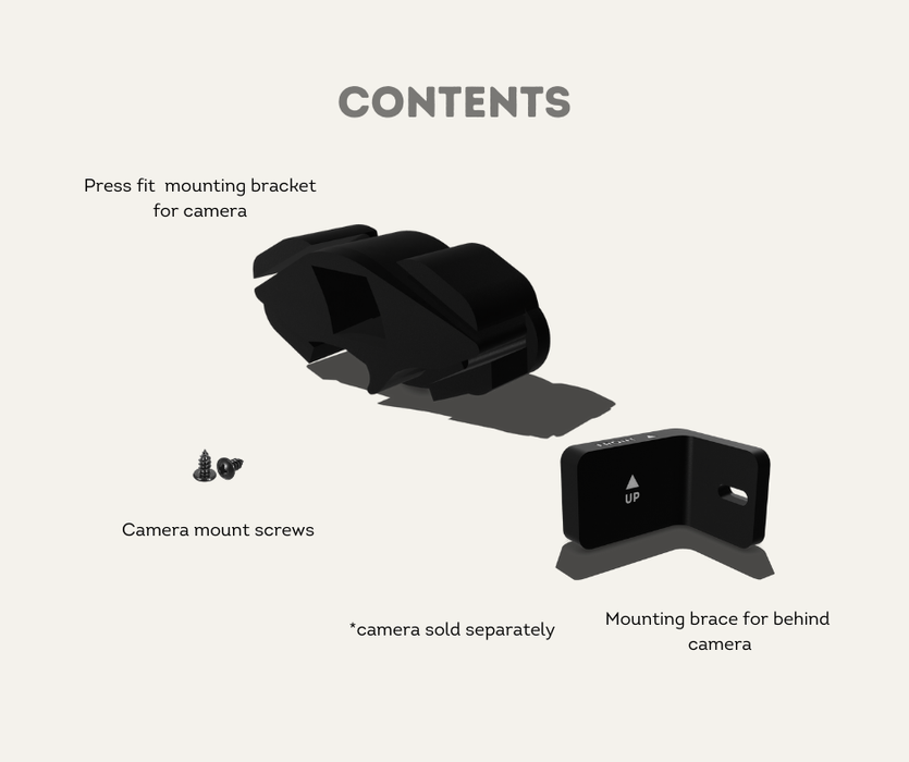 AutoChimp™ 70 Series Front Camera Mounting Kit | Contents