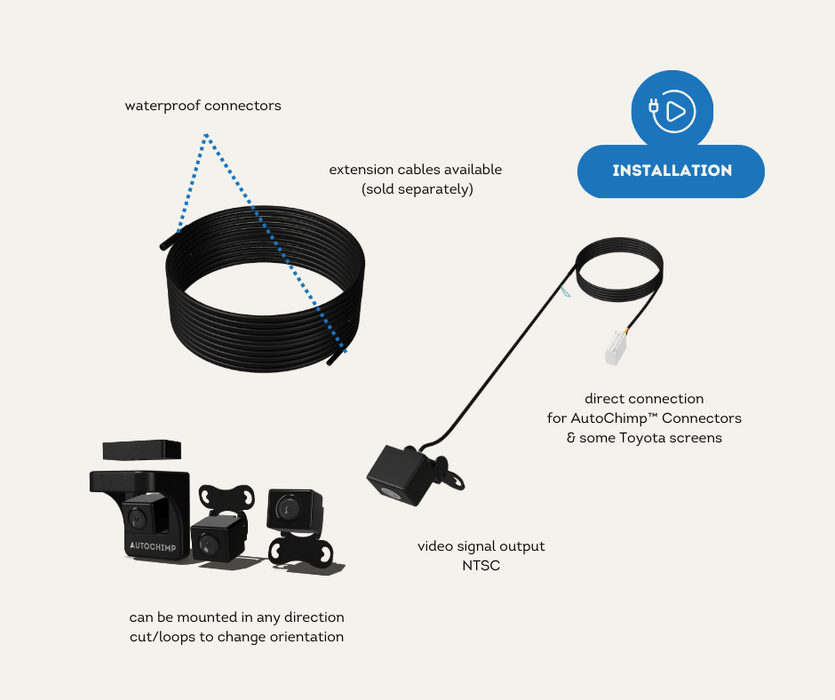 AutoChimp™ Bracket Camera Universal Kit | Installation Guide