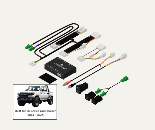 AutoChimp™ Dual Camera Kit for 70 Series Landcruiser 2014–2023 | Plug & Play Camera Expansion | Add Front & Trailer Cameras | AC-DUAL-70SERIES-2014 | 