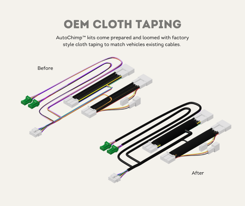 AutoChimp™ Dual Camera Kit for Isuzu D‑MAX (2012–2024) | Front / Trailer Camera Add-On | SKU: AC-DUAL-DMAX-2012 | OEM Cloth Taping