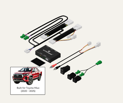 AutoChimp™ Dual Camera Kit for Toyota Hilux 2020–2024 | Plug & Play Reverse + Front/Trailer Camera Expansion | AC-DUAL-HILUX-2020
