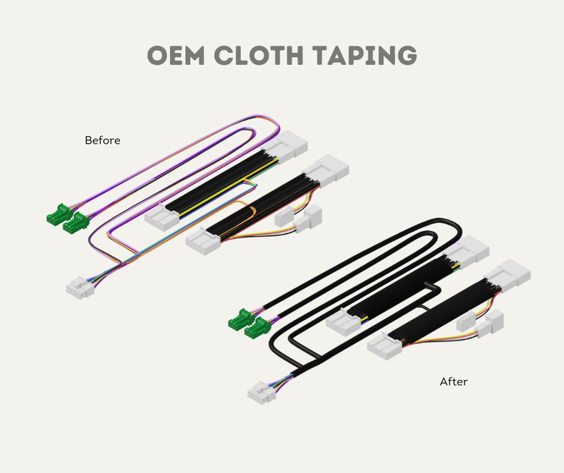 Apply OEM cloth taping
