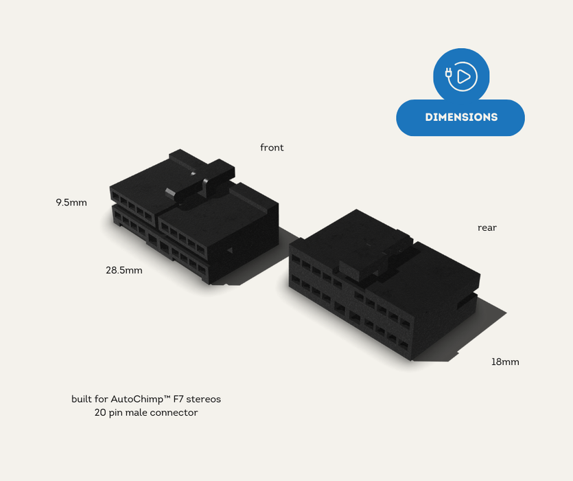 AutoChimp™ F7 Stereo Harness for Isuzu DMAX 2012 - 2020 | Plug & Play Stereo Install Harness | Connection