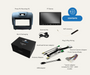 AutoChimp™ F7 Stereo Kit for Isuzu MUX 2012 - 2021 | 9" HD Car Radio Wireless Edition | Contents