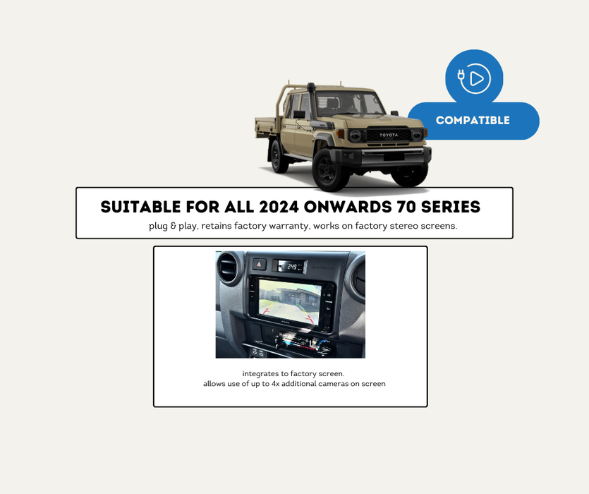 AutoChimp™ Front & Rear Camera Kit for Landcruiser 70 Series | Toyota