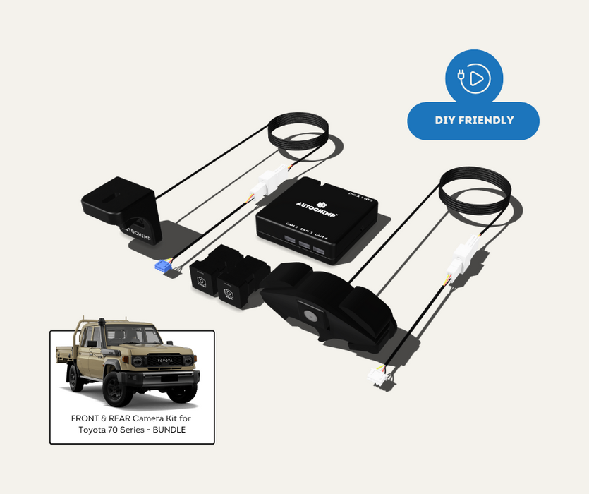 AutoChimp™ Front & Rear Camera Kit for Landcruiser 70 Series | Toyota