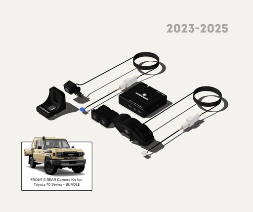 AutoChimp™ Front & Rear Camera Kit for Landcruiser 70 Series | Toyota AC-FRONTREAR-70SERIES