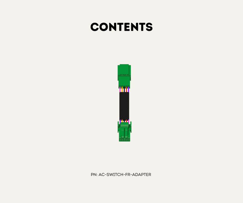 AutoChimp™ Front & Rear Camera Switch Adapter | 5-Pin Button Swap Harness | SKU: AC-SWITCH-FR-ADAPTER | Contents Main
