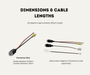 AutoChimp™ Heavy Duty Camera Adapter | Aviation 4-Pin to RCA + 2-Pin JST Power | SafetyDave & Caravan Cameras | SKU: AC-HEAVY-CAM-RCA | Dimensions & Cable Lengths