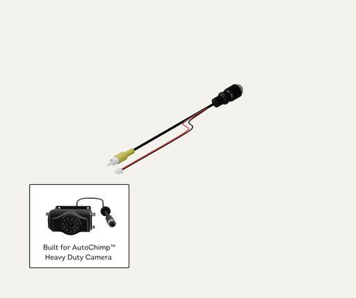 AutoChimp™ Heavy Duty Camera Adapter | 4-Pin to RCA + JST Power | SKU: AC-HEAVY-CAM-RCA | Product Image