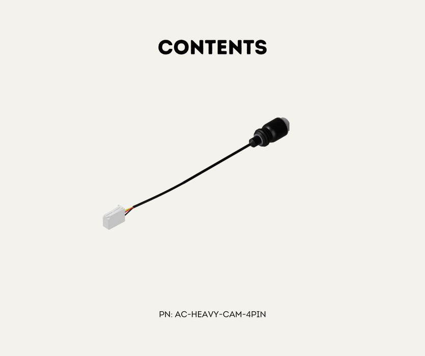 AutoChimp™ Heavy Duty Camera Connector | Aviation 4-Pin to 4-Pin Plug | AC-HEAVY-CAM-4PIN | Contents 2