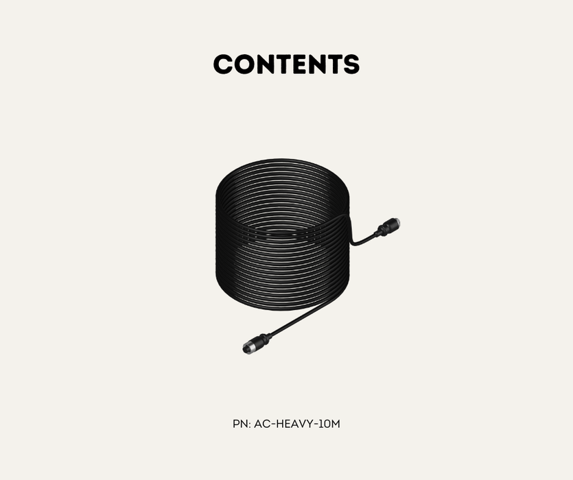 AutoChimp™ Heavy Duty Camera Extension Cable | Selectable Length 10M