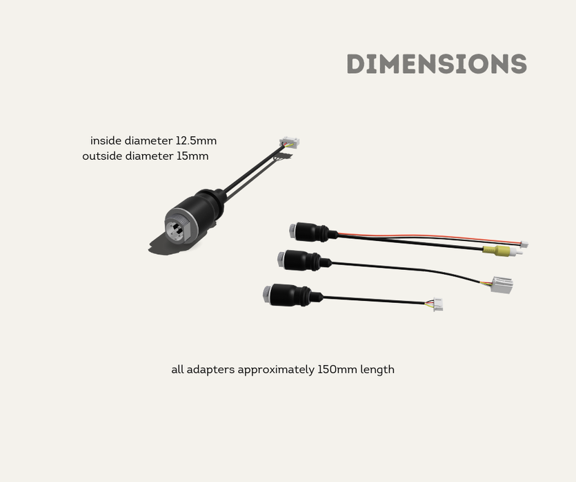 AutoChimp™ Heavy Duty Camera Kit | Dimensions Cables