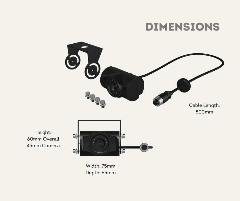 AutoChimp™ Heavy Duty Camera Kit | Dimensions Camera