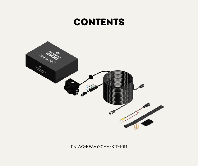 AutoChimp™ Heavy Duty Camera Kit | IR + IR Cut Night Vision | AHD / CVBS | Selectable Cable Length | AC-HEAVY-CAM-KIT-10M |  Contents 10m