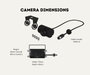 AutoChimp™ Heavy Duty Camera Kit | IR + IR Cut Night Vision | AHD / CVBS | Selectable Cable Length | AC-HEAVY-CAM-KIT |  Camera Dimensions