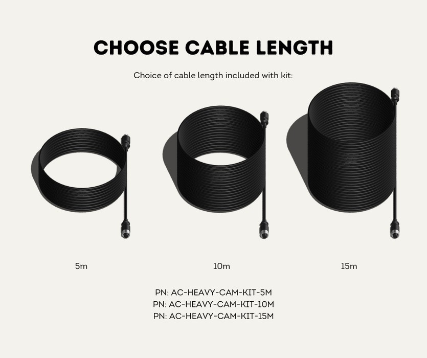 AutoChimp™ Heavy Duty Camera Kit | IR + IR Cut Night Vision | AHD / CVBS | Selectable Cable Length | AC-HEAVY-CAM-KIT |  Choose Cable Length