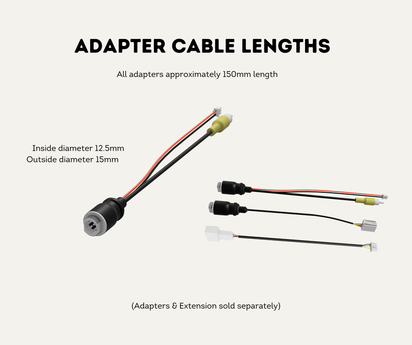 AutoChimp™ Heavy Duty Camera Kit | IR + IR Cut Night Vision | AHD / CVBS | Selectable Cable Length | SKU: AC-HEAVY-CAM-KIT | Adapter Cable Lengths