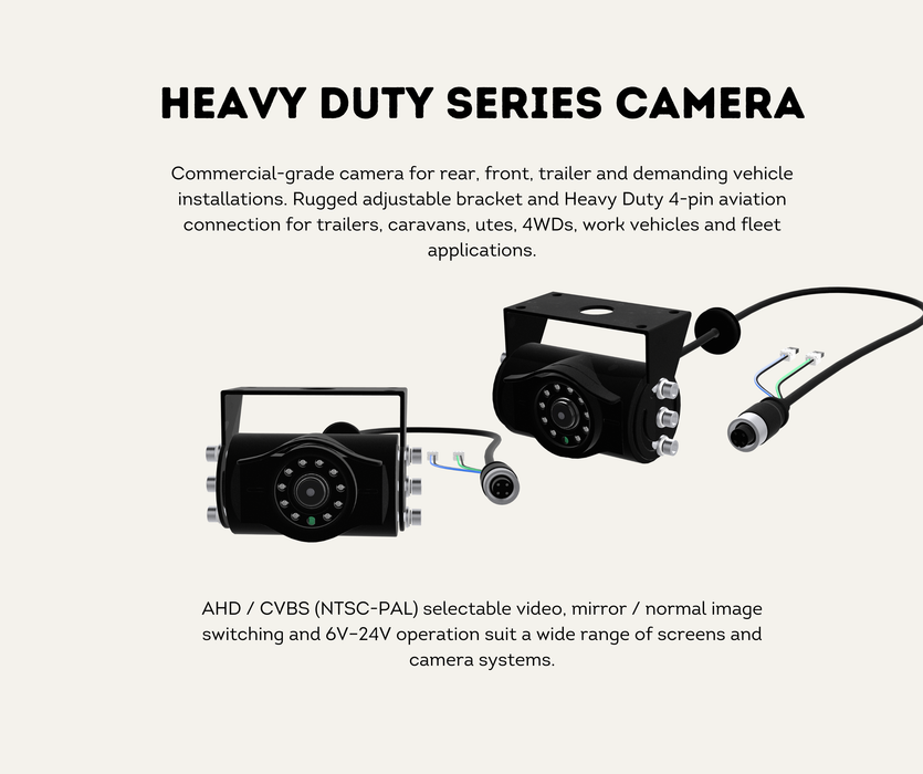 AutoChimp™ Heavy Duty Camera Kit | IR + IR Cut Night Vision | AHD / CVBS | Selectable Cable Length | SKU: AC-HEAVY-CAM-KIT | Heavy Duty Series Camera