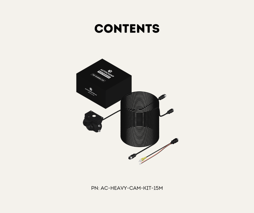 AutoChimp™ Heavy Duty Camera Kit | Selectable Cable Length 5m/10m/15m | AC-HEAVY-CAM-KIT | Contents 15m