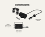 AutoChimp™ Heavy Duty Camera Kit | Selectable Cable Length 5m/10m/15m | AC-HEAVY-CAM-KIT | Dimensions