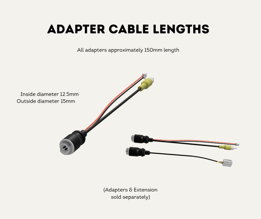 AutoChimp™ Heavy Duty Camera | IR + IR Cut Night Vision | AHD / CVBS | 6V–24V | SKU: AC-HEAVY-CAM | Adapter Cable Lengths