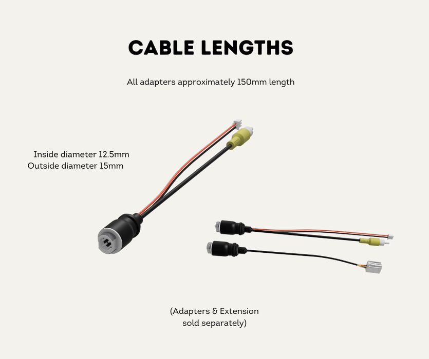 AutoChimp™ Heavy Duty Camera | Infrared LED Night Vision (6V–12V) | AC-HEAVY-CAM | Cable Lengths
