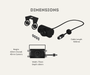 AutoChimp™ Heavy Duty Camera | Infrared LED Night Vision (6V–12V) | AC-HEAVY-CAM | Dimensions