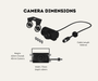 AutoChimp™ Heavy Duty Reverse Camera Kit for Toyota LandCruiser 70 Series (2014–2023) | Commercial Grade Upgrade | SKU: AC-TOY-RC7-HD | Camera Dimensions