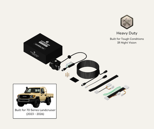 AutoChimp™ Heavy Duty Reverse Camera Kit for Toyota LandCruiser 70 Series (2024–2026) | Commercial Grade Upgrade | SKU: AC-TOY-RC8-RC9-HD | Main
