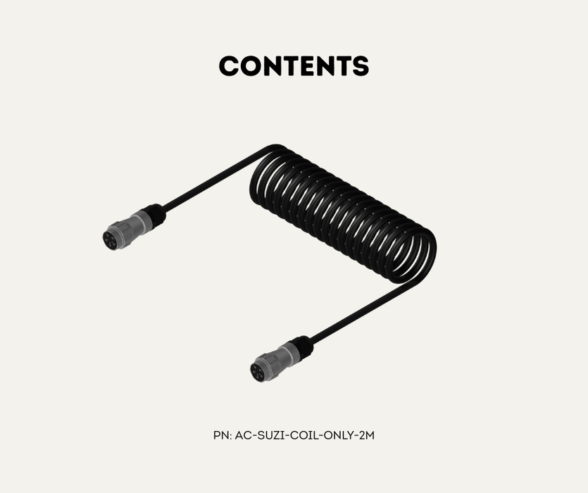 AutoChimp™ Heavy Duty Suzi Coil | 5-Pin Camera Link Cable (Coil Only) | AC-SUZI-COIL-ONLY-2M | Contents 2m