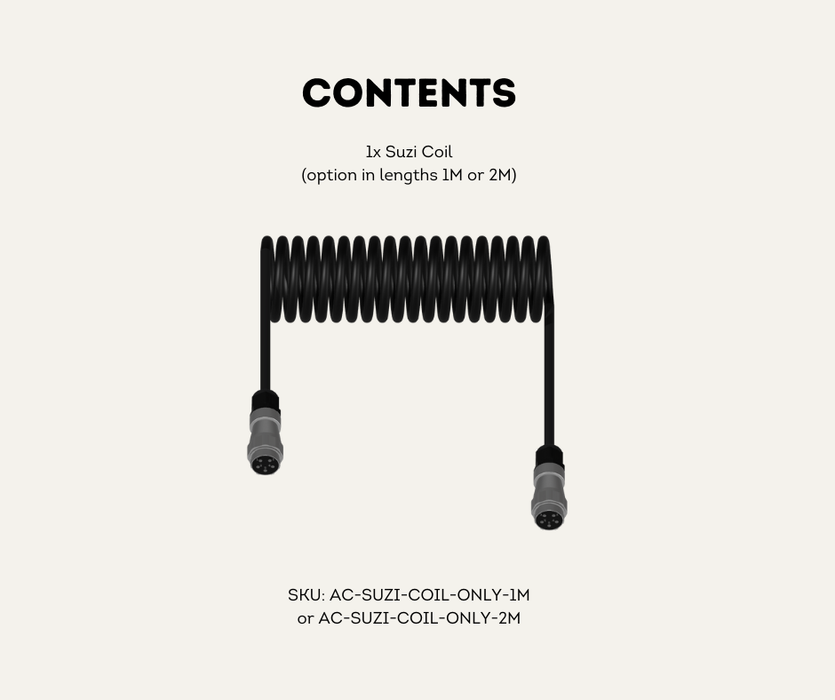 AutoChimp™ Heavy Duty Suzi Coil | 5-Pin Camera Link Cable (Coil Only) | AC-SUZI-COIL-ONLY | Contents