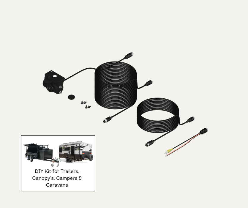 AutoChimp™ Heavy Duty Trailer Camera Kit | 5m + 10m Extension Cables for Hitch Beak Points | SKU: AC-HEAVY-CAM-KIT-TRAILER | Main
