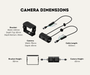AutoChimp™ Heavy Duty Twin Camera | 60° + 120° Dual View | AHD/CVBS | 6V–24V | SKU: AC-HEAVY-TWIN-CAM | Camera Dimensions