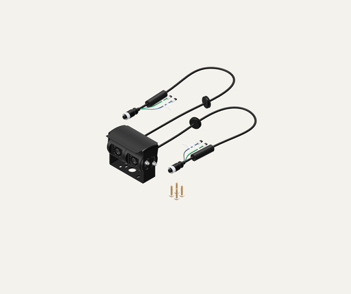 AutoChimp™ Heavy Duty Twin Camera | 60° + 120° Dual View | AHD/CVBS | 6V–24V | SKU: AC-HEAVY-TWIN-CAM | Product Image