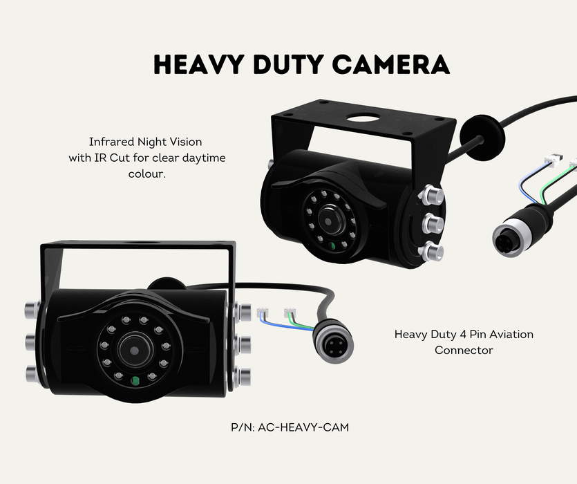AutoChimp™ Heavy Duty Reverse Camera Kit for Toyota LandCruiser 70 Series (2014–2023) | Commercial Grade Upgrade | SKU: AC-TOY-RC7-HEAVY | Heavy Duty Camera Details