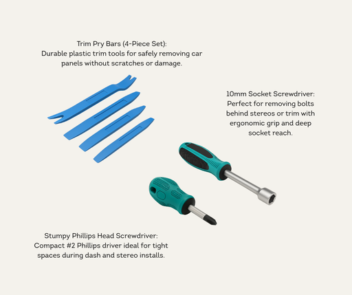 AutoChimp™ Install Tool Kit | For Cameras, Stereos & Dash Trim | SKU: AC-TOOL-KIT | Guide