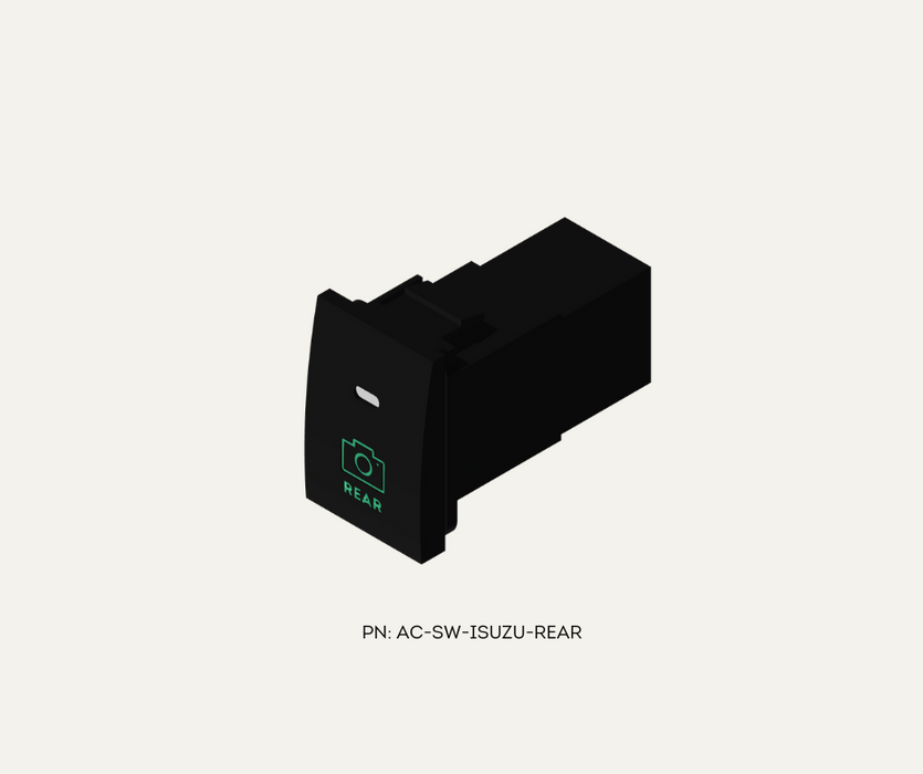 AutoChimp™ OEM Camera Switch for Isuzu D-MAX & MU-X (2012–2024) | SKU: AC-SW-ISUZU | 33mm Switch Front
