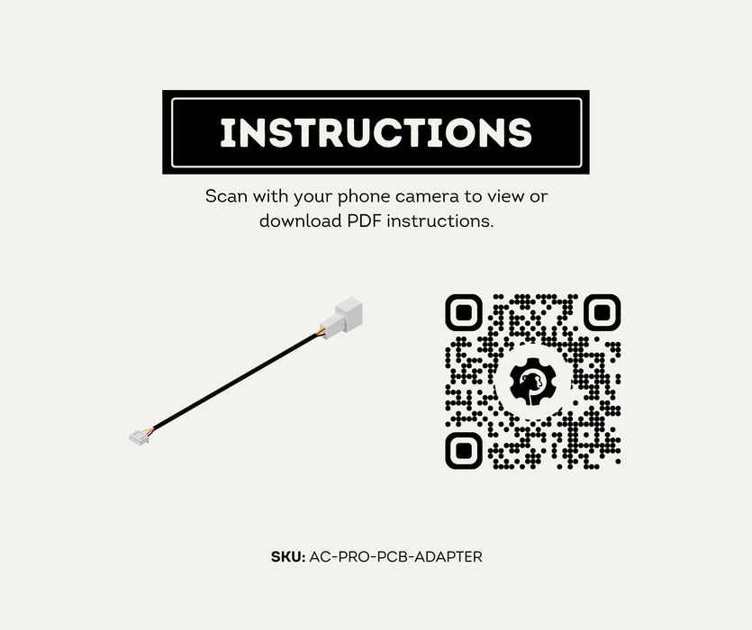 AutoChimp™ PCB Adapter | 4-Pin to JST Video + Power | For QuadCam & MultiCam Systems | SKU: AC-PRO-PCB-ADAPTER | Instructions