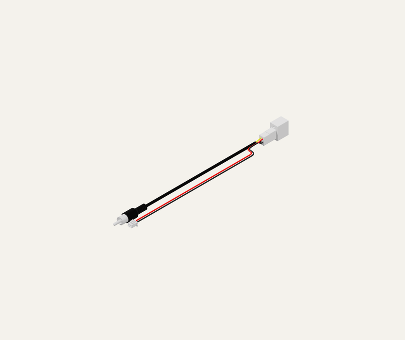 AutoChimp™ Pro HD Camera Adapter with black RCA plug — 4-pin to RCA lead used to mark the reverse camera channel