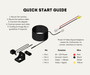Quick start guide — mounting the camera, routing the cable, connecting the adapter and connecting power and video