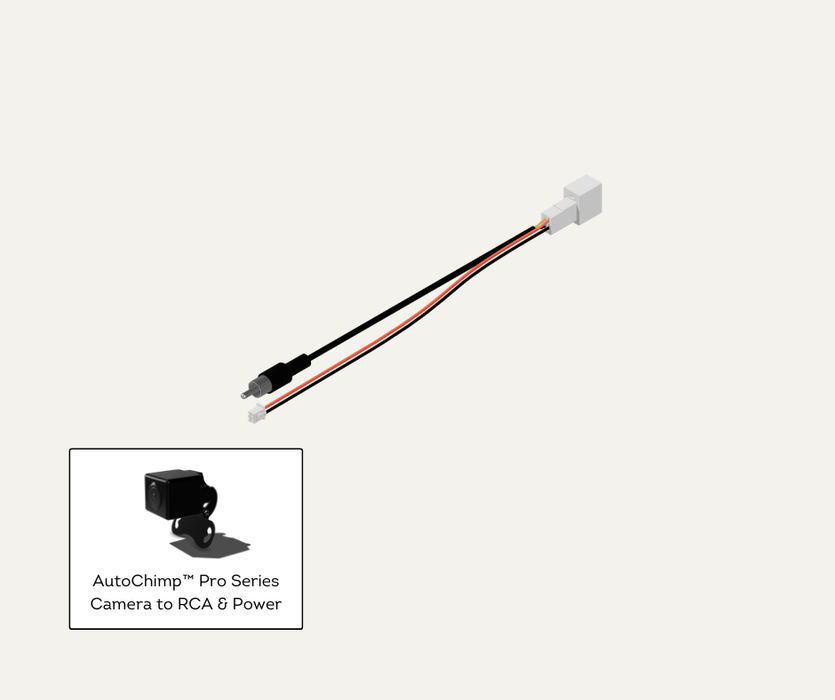 AutoChimp™ Pro HD Camera Connector | RCA Type for Pro Series | Black Colour | AC-PRO-CAM-RCA-BLACK