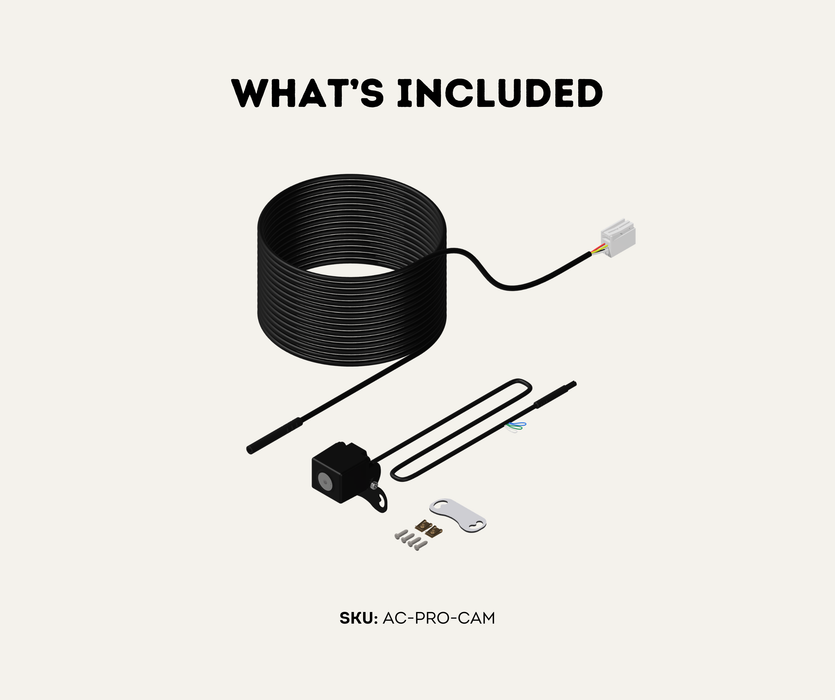 AutoChimp™ Pro HD Camera Only + Power Cable | 6V–12V Front or Rear Configurable | SKU: AC-PRO-CAM | What's Included