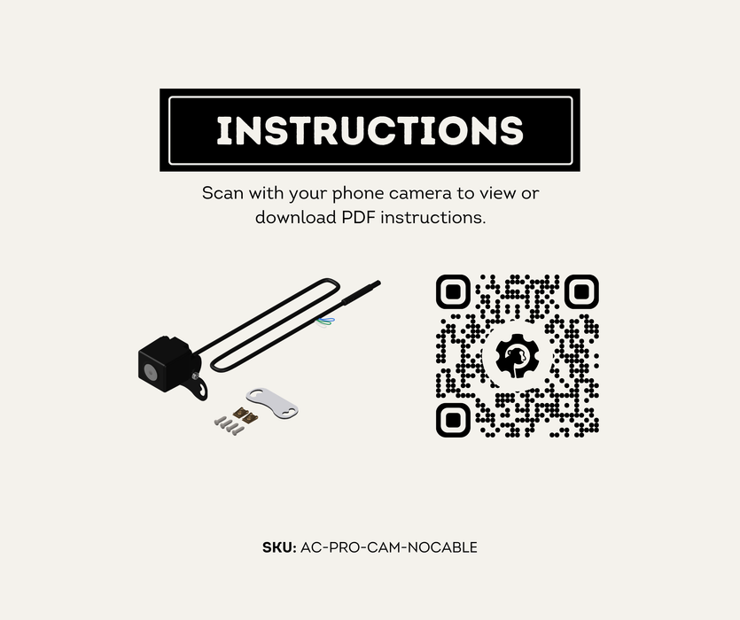 AutoChimp™ Pro HD Replacement Camera | Camera Only – No Power Cable | For Pro Series Camera Systems | SKU: AC-PRO-CAM-NOCABLE | Instructions